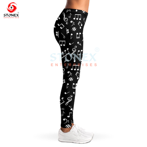 Leggings con forro de algodón multicolor para mujer, mallas de cintura sin costuras para Fitness, ropa de Yoga, mallas informales negras - Product Image 2