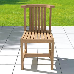 Fillmore Chaises de jardin en bois de teck massif Design moderne Finition naturelle pour l'extérieur et l'hôtel - Product Image 4