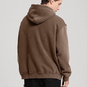 Sudaderas con capucha de lavado ácido informales para hombre, ropa de invierno, sudaderas con capucha de lavado ácido informales de Color sólido, ropa de moda, sudaderas con capucha de lavado ácido ajustadas para hombre - Product Image 1