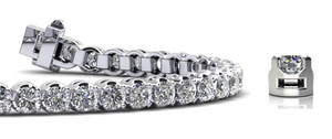 Estilo Vintage 1.91ct Lab Grown Brilliant Cut Diamond Tennis Bracelet Solid 14K Gold IGI Certified Claw Setting para mujer - Product Image 4