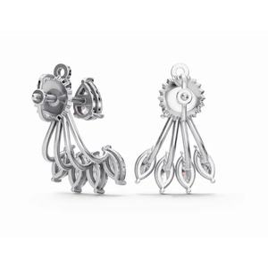 Boucles d'oreilles de créateur en or 9 carats de qualité supérieure, forme marquise et poire, bijoux de laboratoire, vente en gros, fournisseur OEM, exportateur B2B - Product Image 3