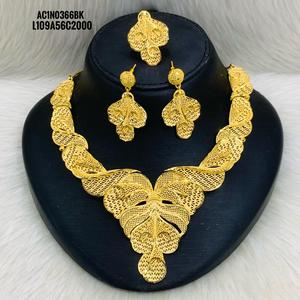 Classic Designer 1 Gram Gold Plated Necklace With Earring Online - Product Image 1