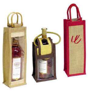 Bolsa de transporte de yute para botella de agua, bolsa de regalo para botella de vino, 2 botellas, alta calidad, al mejor precio - Product Image 5