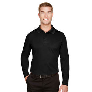 Casual Polo Camiseta Transpirable Cómodo Moda Manga Larga Golf-shirt Azul - Product Image 4