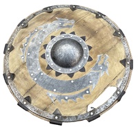 Viking Shield Ragnar Medieval Design Couteaux d'artisanat portés à la main avec Logo personnalisé Type de lame imprimé