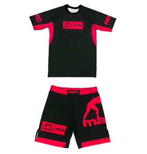 Conjuntos de ropa deportiva de poliéster Spandex para artes marciales mixtas para hombres, ropa de artes marciales personalizada transpirable de secado rápido - Product Image 4