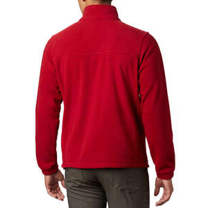 Chaqueta de lana Polar de Color rojo Unisex de estilo Simple personalizado de fábrica chaqueta de lana Polar a cuadros de poliéster 100% de alta calidad - Product Image 3
