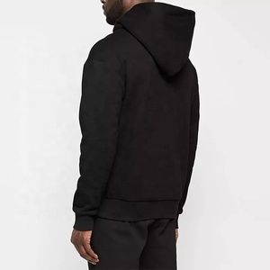 OEM logotipo personalizado invierno sólido Streetwear hombres 100% algodón chándal Jogger pulóver cárdigan dos piezas chándal conjunto - Product Image 4