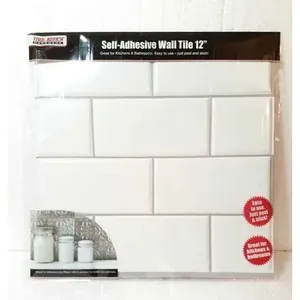 Banco de herramientas Hardware 12 \ "Autoadhesivo 3D Azulejos de pared Impermeable Paquete de 10 para cocina Sala de estar Dormitorio Baño - Product Image 1