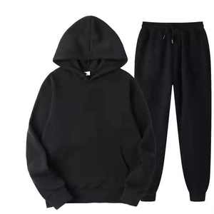 New Arrival Unisex High Quality 100% Cotton Hooded Eco-Friendly Heavyweight Breathable Tracksuits Casual Outdoor Autumn Solid - Product Image 3