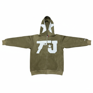 Sudadera con Capucha Unisex Nueva, Estilo Vintage, Bordado Desgastado, Felpa de Algodón, Cómoda y Cálida, Estilo Bata, Sudadera de Invierno a la Moda - Product Image 1