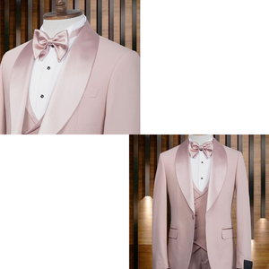 Traje de Esmoquin Premium para Hombre, 80% Lana, Diseño Elegante y Ajustado para Bodas, Fiestas Formales y Eventos Nocturnos, Cierre de un Solo Botón - Product Image 4