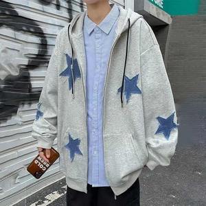 เสื้อฮู้ดผู้ชายโอเวอร์ไซส์แต่งซิปมีฮู้ดผ้าฝ้าย100% ออกแบบโลโก้ได้ตามต้องการ - Product Image 6