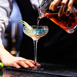 Copa de cóctel con diseño de cuadrícula estilo japonés, copa de champán texturizada creativa, elegante copa de vino de 200 ml para el hogar o <span class=keywords><strong>bar</strong></span> - Product Image 4