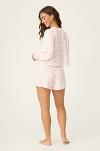 Conjunto de Pijama Sexy para Mujer, Ropa Interior Femenina con Estampado de Monograma, Camiseta sin Mangas y Pantalones Cortos a Rayas, Ropa Interior Casual para Dormir - Product Image 6