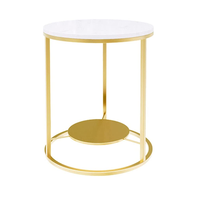 Meubles de salon en marbre et laiton design moderne pieds dorés table basse centrale en marbre 3 tailles différentes