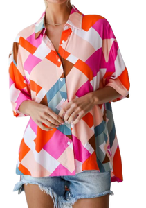 เสื้อพิมพ์ลายเรขาคณิตที่มีสไตล์คุณภาพระดับพรีเมียมสำหรับสำนักงานชายหาดและชุดปาร์ตี้มีจำหน่ายในราคาที่ดีที่สุดสำหรับการสั่งซื้อจำนวนมาก - Product Image 3