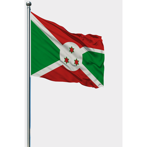 Burundi Outdoor <b>Flag</b> 3x5ft Satin Nylon Vinyl Silk Pennant with Aluminum <b>Pole</b> Digital Printed <b>for</b> Automotive Insurance Use - Product Image 1