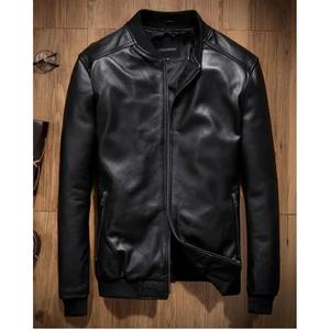 Warm and Windproof <b>Winter</b> <b>Leather</b> <b>Jacket</b> for Men Premium Quality Solid Color Customized <b>Leather</b> <b>Jacket</b> for Men - Product Image 5