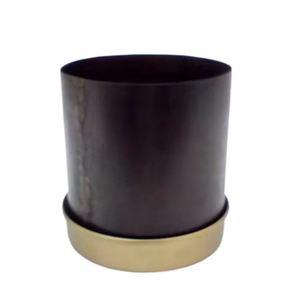 Maceta redonda de hierro, cepillo de latón y maceta de Color negro oxidado para el hogar y el jardín, decoración de jardín hecha a mano - Product Image 3