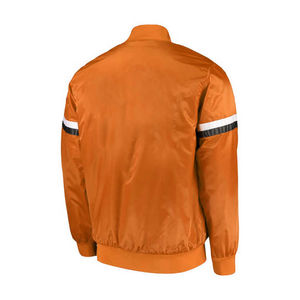 แจ็คเก็ตเบสบอลบอมเบอร์ผู้ชายคุณภาพสูง 100% ไนลอน PU แบบสั่งทำพิเศษ คอตั้ง กันลม กันน้ำ สำหรับฤดูหนาว ขายส่ง - Product Image 3