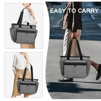 Bolso Tote para Maestras y Enfermeras, Resistente al Agua, con Cierre de Cremallera, Bolsillo Expandible para Archivos, Maletín para Portátil, para el Trabajo