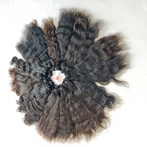 Venta al por mayor de pelo humano vietnamita de onda profunda suelta alineada con cutícula India cruda sin procesamiento químico tejido de Peluca de onda natural - Product Image 1