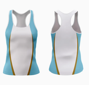 Impression par sublimation personnalisée Maillot de sport ajusté pour femme 100% coton Gilet sans manches à col rond avec motif de lettres personnalisées - Product Image 2