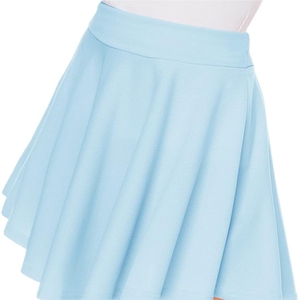 กระโปรงเอวสูงของผู้หญิงสำหรับใส่ในออฟฟิศกระโปรงสั้นทรงสลิมสีทึบมีจีบยืดหยุ่น - Product Image 4