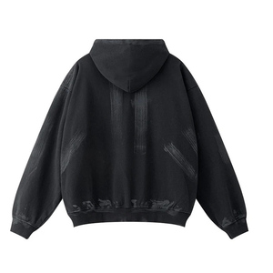 เสื้อฮู้ดผ้าฟลีซเสื้อสวมหัวโอเวอร์ไซส์สำหรับผู้ชายเสื้อฮู้ดผ้าระบายอากาศได้ดี100% ฤดูใบไม้ร่วงพิมพ์โลโก้แบรนด์ของคุณ - Product Image 6