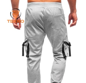 Pantalon de survêtement décontracté pour homme Ceinture élastique GSM de haute qualité Polaire éponge française Logo personnalisé Droite Taille personnalisable Sweat - Product Image 3