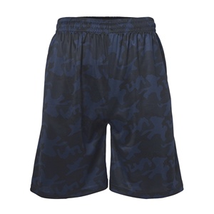 Short de basket-ball pour hommes et enfants OEM polyester sublimé motif solide prix bon marché - Product Image 3