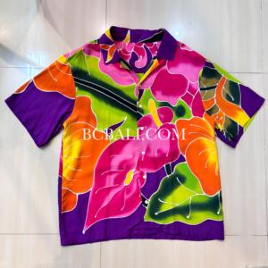 Camisa de Rayón Pintada a Mano Originalmente por Artesanos Balineses de Alta Calidad - Product Image 3