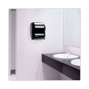 Boardwalk 8123 Disposable 1-Ply 8 In. X 600 Ft. Hardwound <b>Paper</b> Towels 2 In. Core-White (12/Carton) <b>Kitchen</b> Roll 2-in-1 - Product Image 4