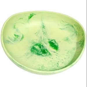 MATERIAL personalizado, superventas, cuenco para servir ensalada de resina de forma redonda para decoración de mesa de fiesta de boda, cuenco de resina - Product Image 1