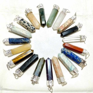 Pendentif crayon en pierre mixte Pendentifs Chakra en gros pour collier en agate - Product Image 4