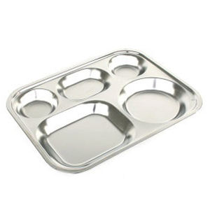 เครื่องใช้บนโต๊ะอาหารโลหะแบบแบ่งเป็นชั้นๆถาดอาหารโลหะเครื่องครัวเสิร์ฟอาหารสำหรับโรงอาหารในโรงพยาบาล - Product Image 3