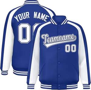 Wholesale Unisex Fashion Baseball Jacket Custom Design Warm <b>Polyester</b> Lining Chenille Embroidery Varsity Jacket - Product Image 6