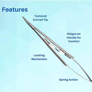 Instrumentos quirúrgicos médicos de acero inoxidable hechos a medida, portaagujas para microcirugía, Manual al por mayor para herramientas de cirugía OEM - Product Image 3