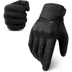 Guantes de moto Transpirables Elásticos Guantes de moto Poliéster Microfibra Transpirable Agujero de dedo Palm Cuff