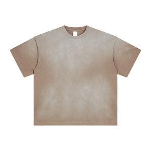 เสื้อยืดผ้าฝ้าย320gsm แอซิดสำหรับผู้ชายเสื้อซักแบบกรดแขนครึ่งหนาสวมใส่สบายออกแบบสไตล์เรียบง่ายได้ตามต้องการ - Product Image 6