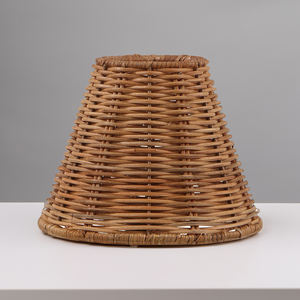 Lámpara de Techo Colgante Rústica de Bambú Hecha a Mano en Vietnam, Pantalla Circular Ecológica Vintage con Mango Flexible para el Hogar - Product Image 3