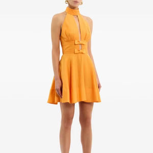 Robe de soirée élégante, antistatique, respirante, longueur genou, à col licou, pour les fêtes et le bal - Product Image 1