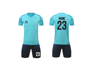 ชุดฟุตบอลผู้ชายแบบขายส่ง ราคาถูก ผลิตตามสั่ง ผ้าโพลีเอสเตอร์ 100% ระบายอากาศได้ดี สีพื้น สำหรับผู้ใหญ่ - Product Image 6