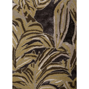 Alfombra Aurelia Gris y Negra de Lana y Viscosa, Hecha a Mano, con Diseño Floral Rectangular para Sala de Estar, Alfombra a Rayas para Pasillo, Modelo TRA-15189 (CS-01) - Product Image 3