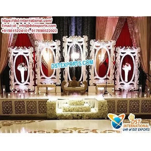 Marcos de fotos de boda para decoración de escenario, marcos de fibra de estilo Imperial para ventanas de escenario de boda - Product Image 1