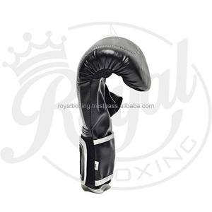 Guantes de combate de MMA de 10 oz vendidos en fábrica profesional, guantes de boxeo de encaje rojo y negro personalizados, Material sintético ligero impreso - Product Image 5