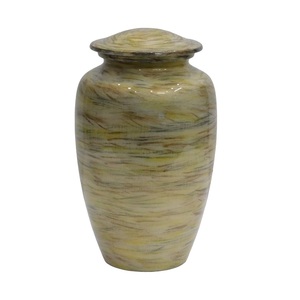 Urnas de cremación para adultos de aluminio clásico, mármol con revestimiento transparente, urnas funerarias de Metal con acabado esmaltado para cenizas humanas - Product Image 1