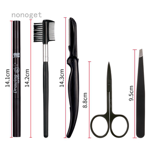 Kit de toilettage de sourcils personnalisé de haute qualité ciseaux à sourcils en acier inoxydable et pince à cils avec pointe inclinée - Product Image 3