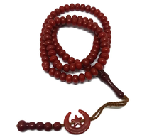 Collier à pompons en bois d'acacia Mala pour la prière Collier à pompons en bois perle en bois design pcs pour emballage personnalisé